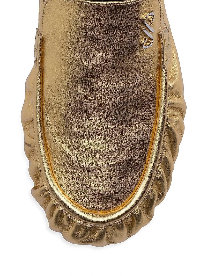 Park Metallic Leather Loafers