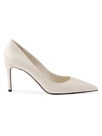 Patent Saffiano 85MM Leather Pumps