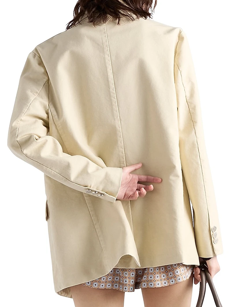 Single Breasted Old Canvas Jacket