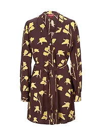 Babs Flora Tie-Waist Shirtdress