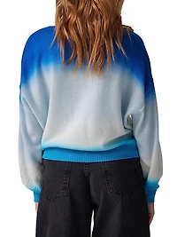 Dip Dye Balloon Cashmere Sweater