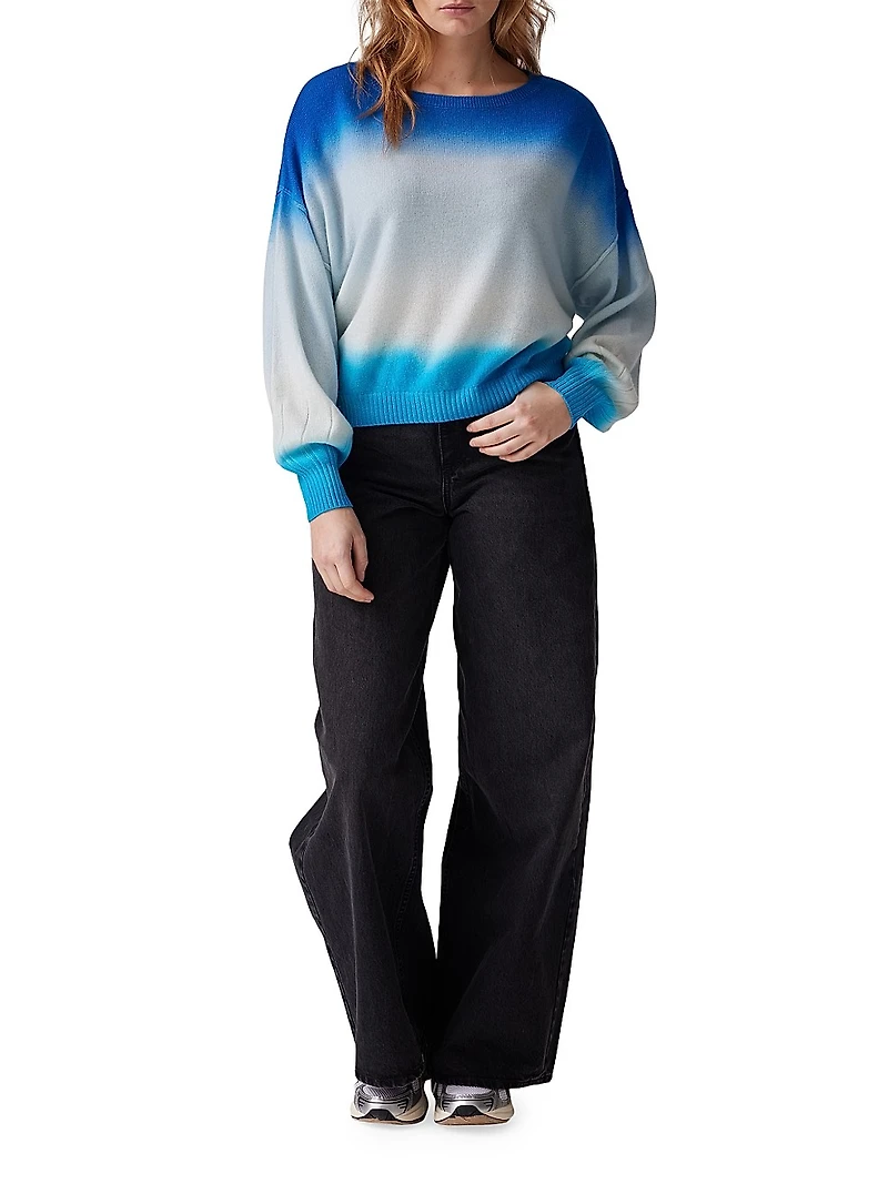 Dip Dye Balloon Cashmere Sweater
