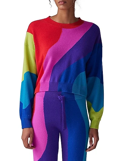 Wave Stripe Cashmere Sweater