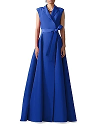 Sleeveless Silk Belted Trench Dress