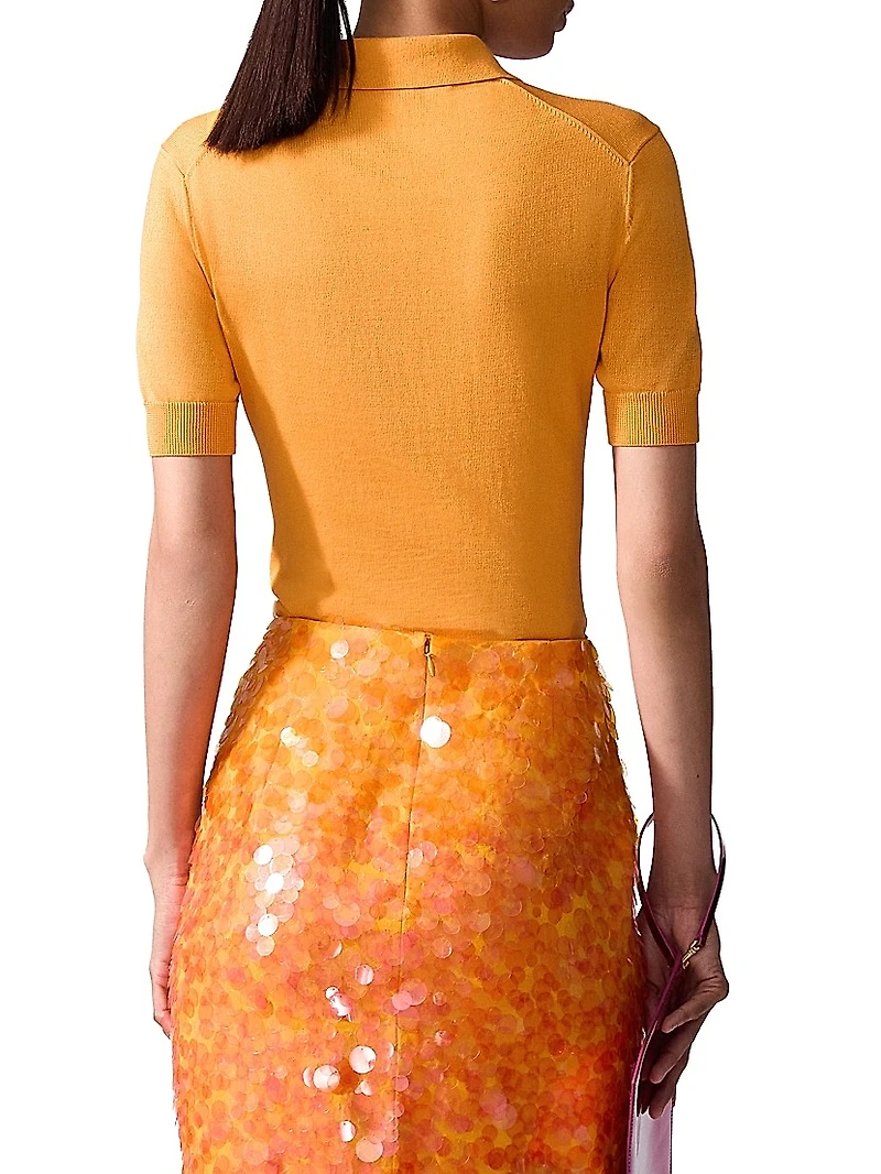 Silk-Cotton Polo Shirt
