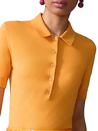 Silk-Cotton Polo Shirt