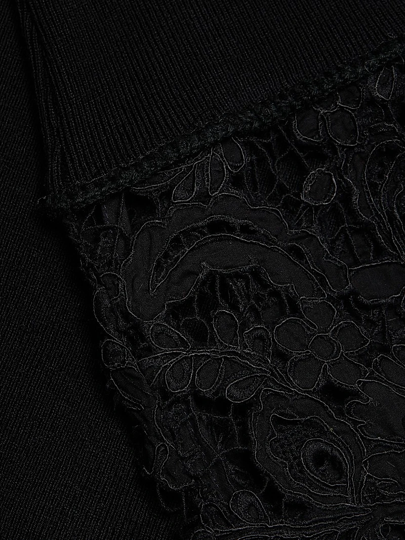 Sabine Embroidered Wool-Cotton Midi-Dress