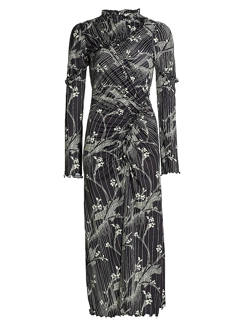 Floral Long-Sleeve Maxi Dress