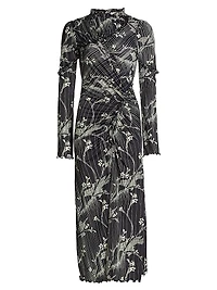 Floral Long-Sleeve Maxi Dress