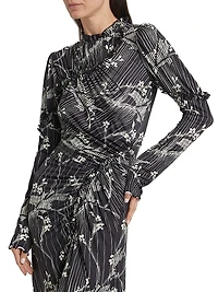Floral Long-Sleeve Maxi Dress
