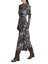 Floral Long-Sleeve Maxi Dress