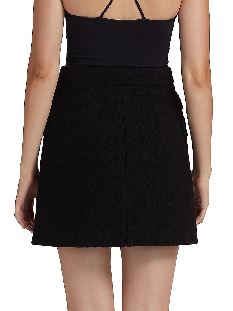 Mei Boiled Wool Miniskirt