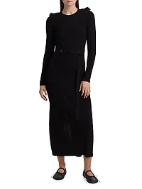 Lauryn Rib-Knit Long-Sleeve Maxi Dress