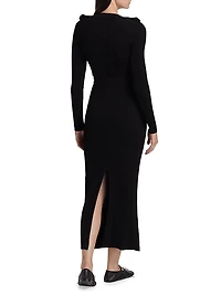 Lauryn Rib-Knit Long-Sleeve Maxi Dress