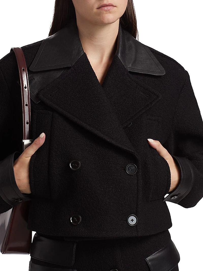 Reyes Boiled Wool Jersey Jacket