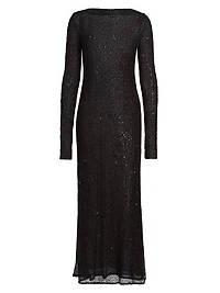 Marlowe Sequined Mesh Maxi Dress
