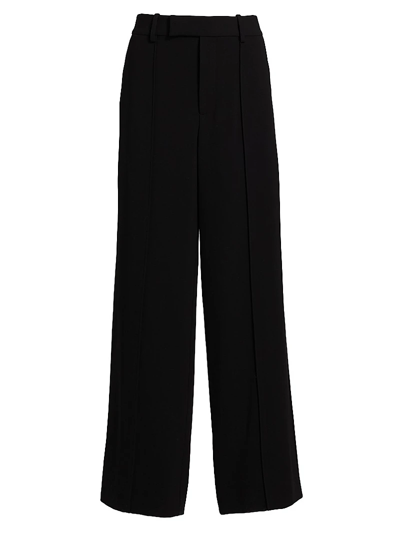 Weyes Crêpe Straight-Leg Pants