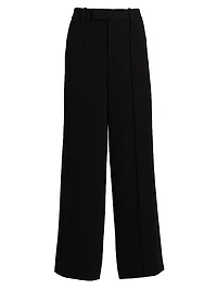Weyes Crêpe Straight-Leg Pants