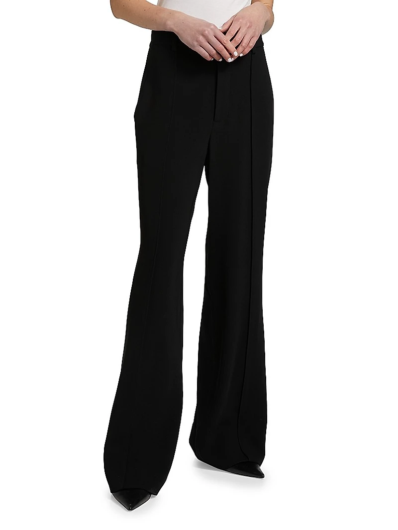 Weyes Crêpe Straight-Leg Pants
