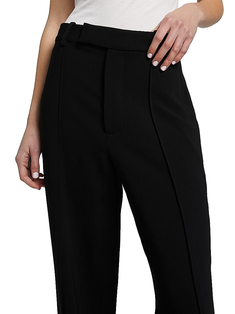 Weyes Crêpe Straight-Leg Pants