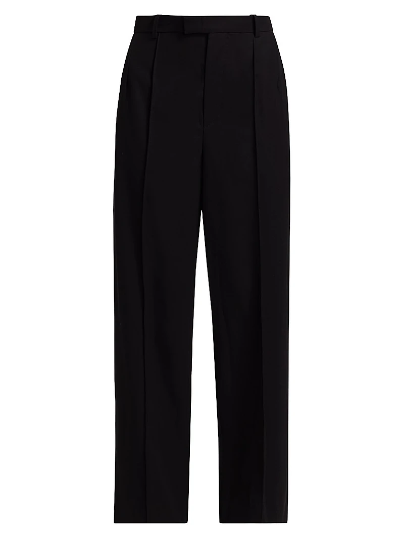 RHW Wool High-Rise Straight-Leg Pants
