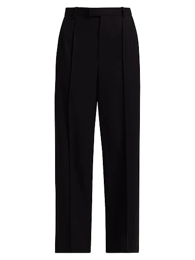 RHW Wool High-Rise Straight-Leg Pants