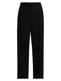 RHW Wool High-Rise Straight-Leg Pants