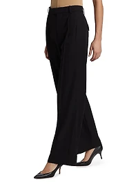 RHW Wool High-Rise Straight-Leg Pants