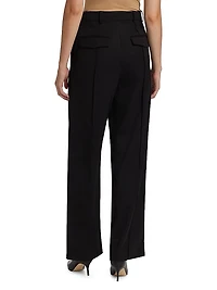 RHW Wool High-Rise Straight-Leg Pants