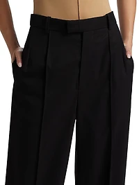 RHW Wool High-Rise Straight-Leg Pants