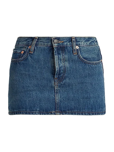 Denim Micro Miniskirt