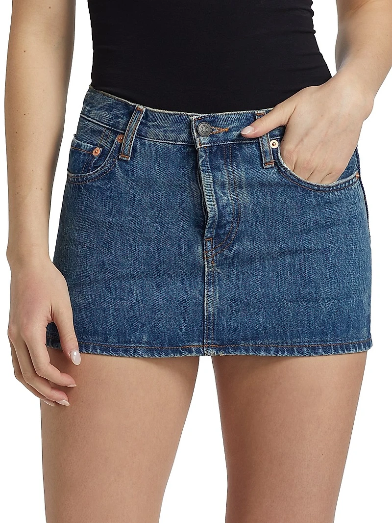 Denim Micro Miniskirt
