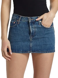 Denim Micro Miniskirt