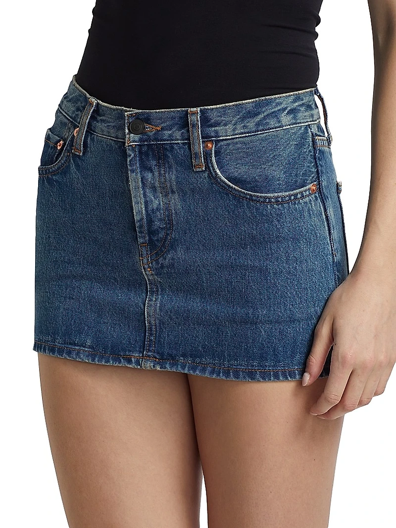 Denim Micro Miniskirt