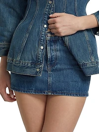 Denim Micro Miniskirt