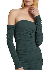 Ina Ruched Off-the-Shoulder Gown