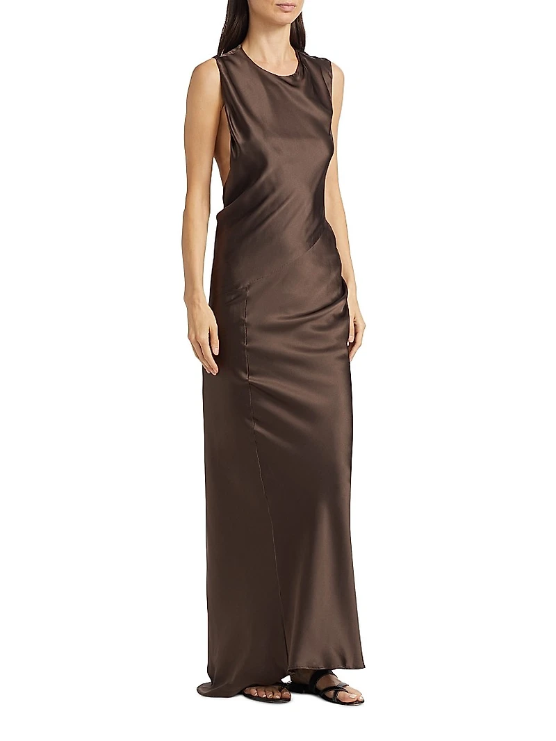 Anwen Silk Sleeveless Maxi Dress
