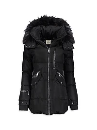 Little Girl's & Faux Fur Cruiser Jacket