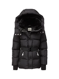 Little Girl's & Romy Faux Fur-Trimmed Puffer Jacket