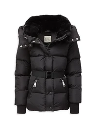 Little Girl's & Romy Faux Fur-Trimmed Puffer Jacket