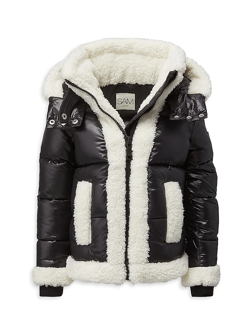 Little Girl's & Carmen Faux Fur-Trimmed Jacket