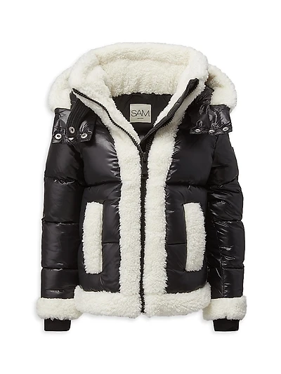 Little Girl's & Carmen Faux Fur-Trimmed Jacket
