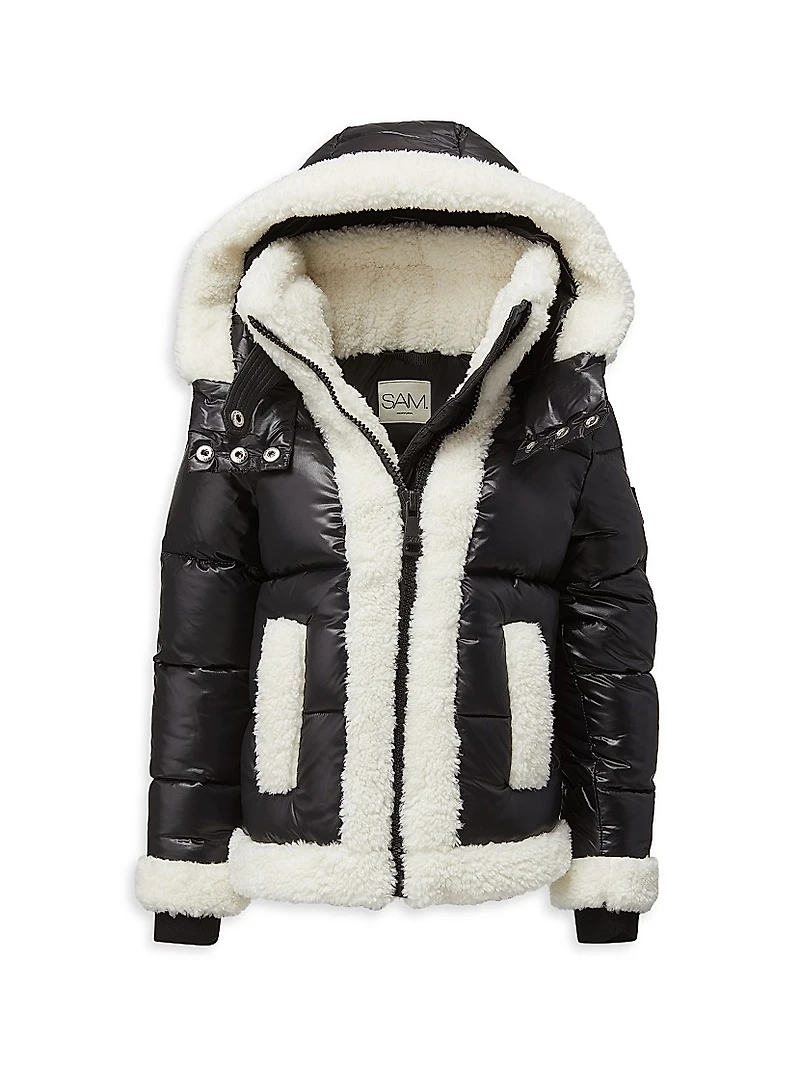 Little Girl's & Carmen Faux Fur-Trimmed Jacket