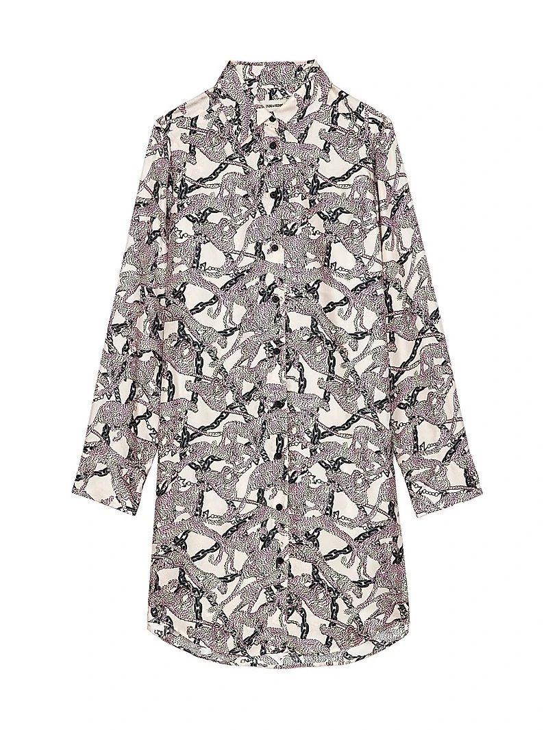Rais Abstract Silk Shirtdress