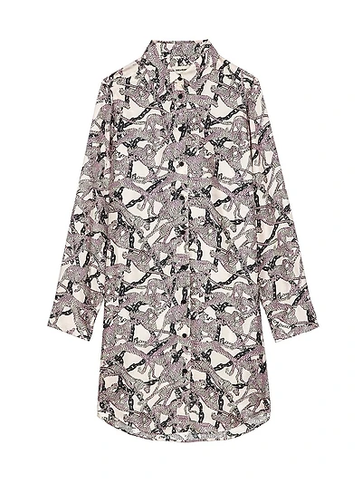 Rais Abstract Silk Shirtdress