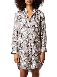 Rais Abstract Silk Shirtdress