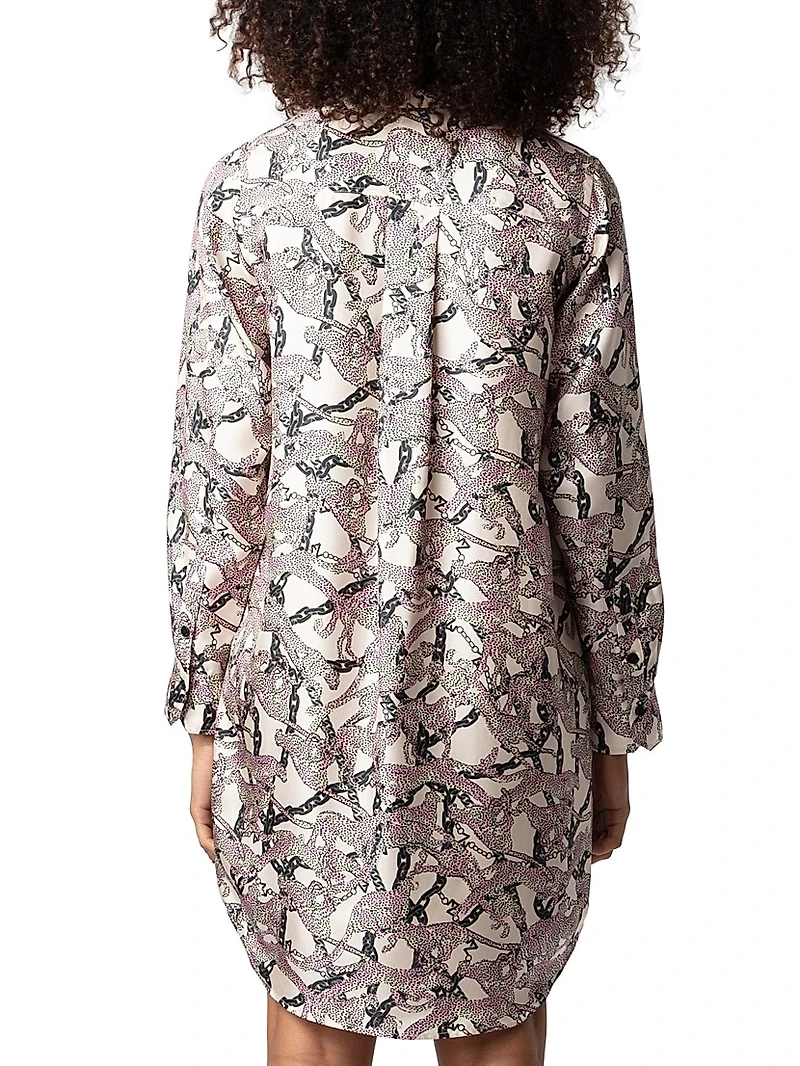 Rais Abstract Silk Shirtdress