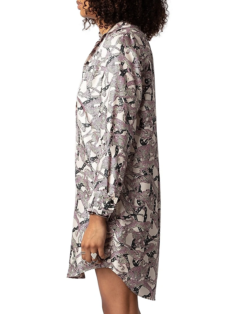 Rais Abstract Silk Shirtdress