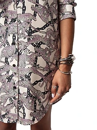 Rais Abstract Silk Shirtdress