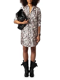 Rais Abstract Silk Shirtdress